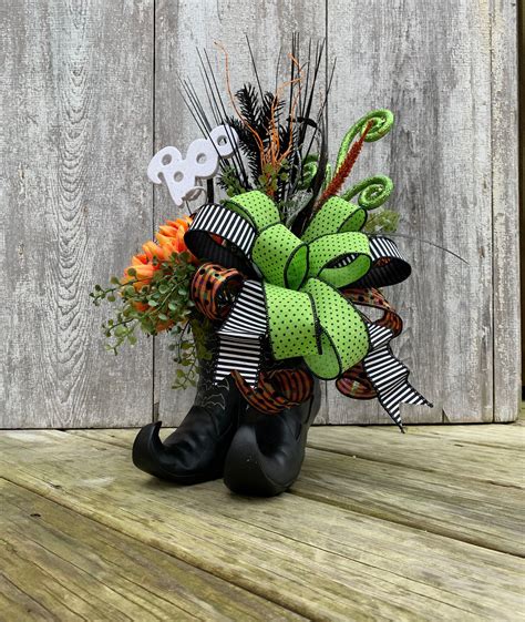 Witch Boot Centerpieces: Stylish and Unconventional Table Decor